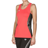 Arena Women Run Tank Top Fluo Red-Black