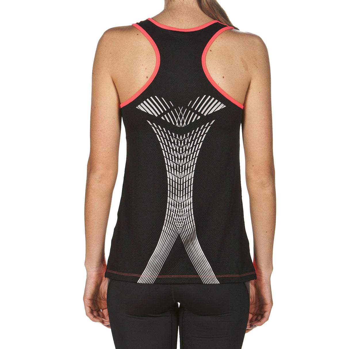 Arena Women Run Tank Top Fluo Red-Black