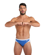 Arena Performance Men's Icons Solid Swim Briefs - Royal-White