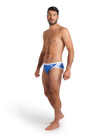 Arena Performance Men's Icons Solid Swim Briefs - Royal-White