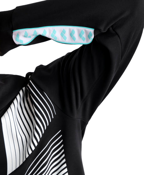 Arena Diamonds Hooded Sweatshirt - Black-White-Blue Diamond