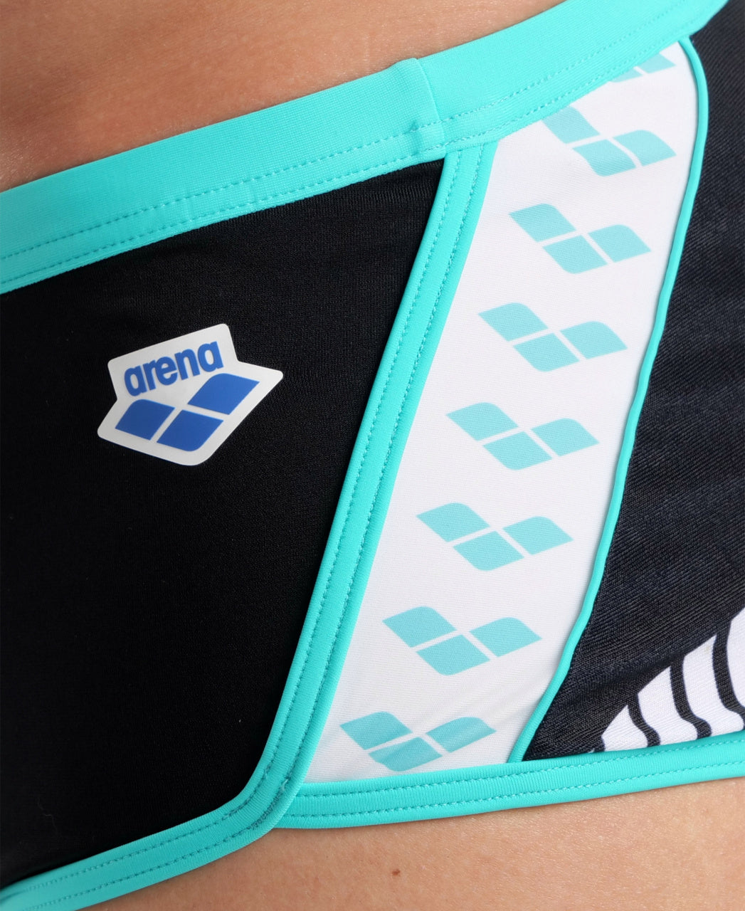 Arena Team Men's Low-waist Shorts Icons - Black-Blue diamond