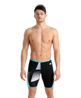 Arena Team Men's Jammer Icon - Black-Blue Diamond