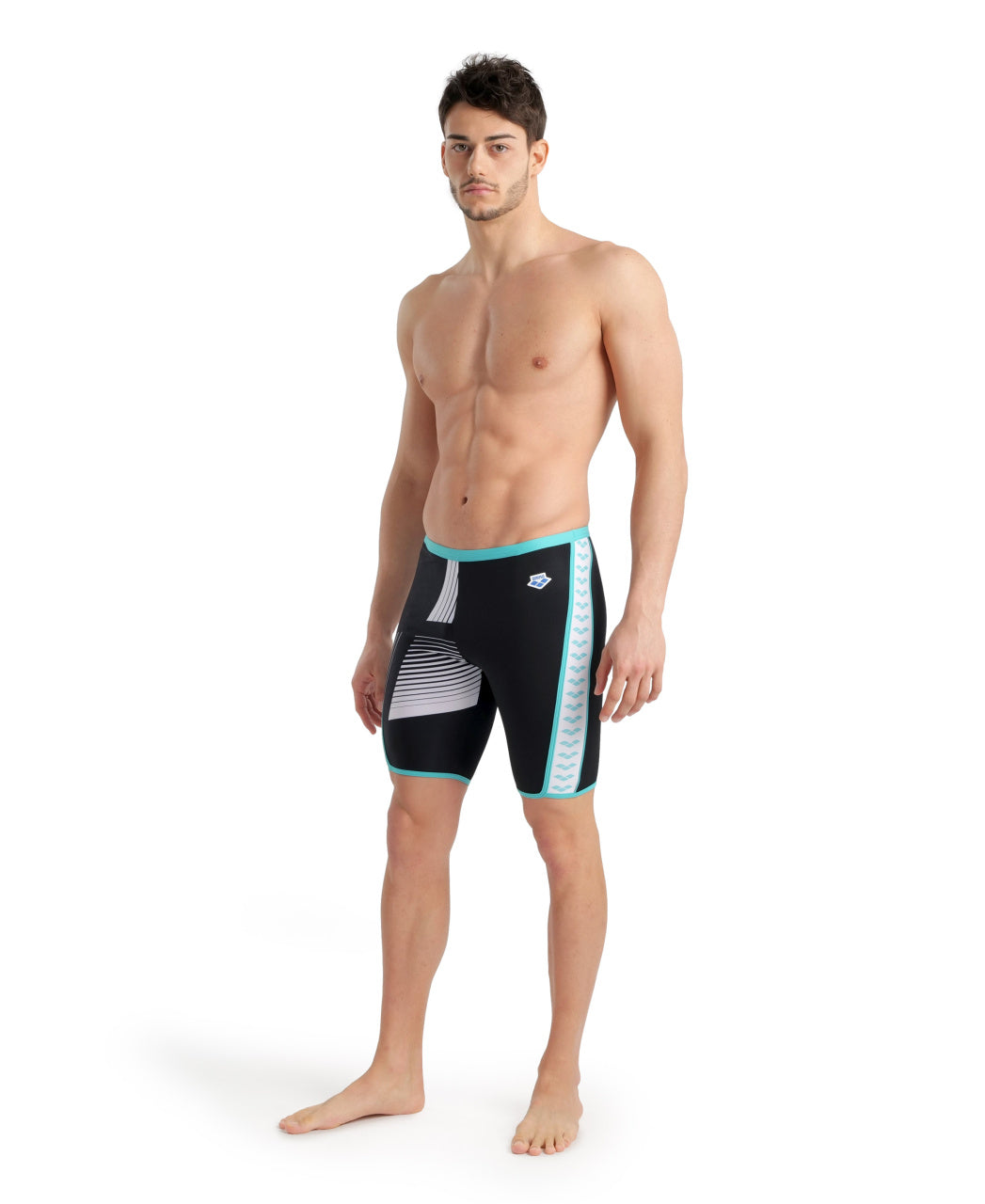 Arena Team Men's Jammer Icon - Black-Blue Diamond