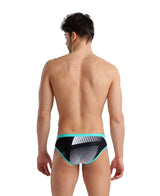 Arena Team Men's Swim Briefs Icons - Black-Blue Diamond