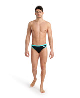 Arena Team Men's Swim Briefs Icons - Black-Blue Diamond