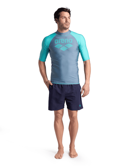 Men's Rash Vest S/Sleeve Graphic Arena