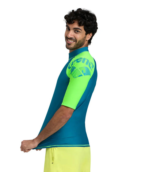 Men's Arena Rash Vest Short Sleeves Graphic