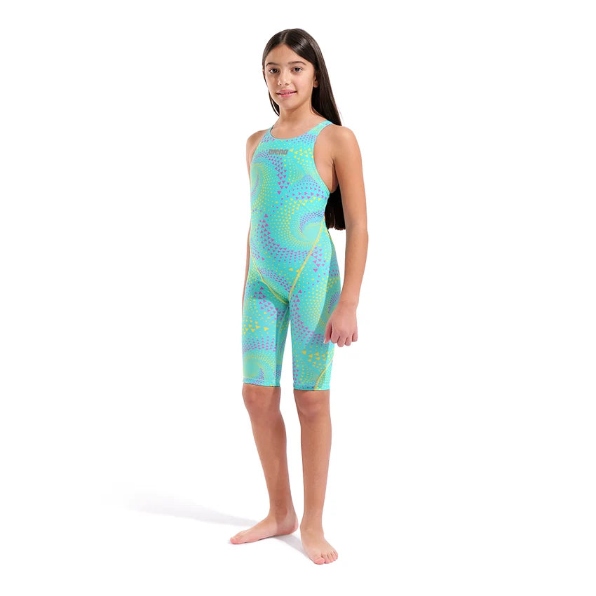 Girls Powerskin ST NEXT LE O/Back Racesuit - Fireflow Seaglass Arena