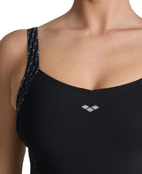 Women's Swimsuit Bodylift Laura Wing Back - Black/Silver Multi Arena