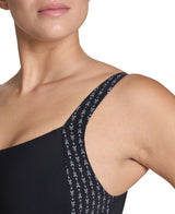 Women's Swimsuit Bodylift Laura Wing Back - Black/Silver Multi Arena