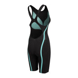 Women's Powerskin Carbon AIR3 O/Back Racesuit Black-Teal - Arena