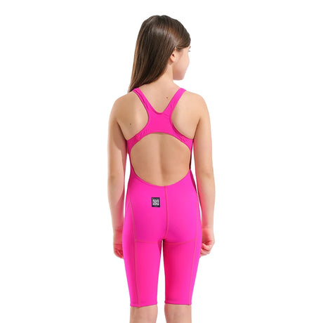 Girls Powerskin Impulso O/Back LE Racesuit -Shocking Pink/W Arena