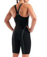 Women's Powerskin Veloce Closedback Racesuit - Black-Teal Arena