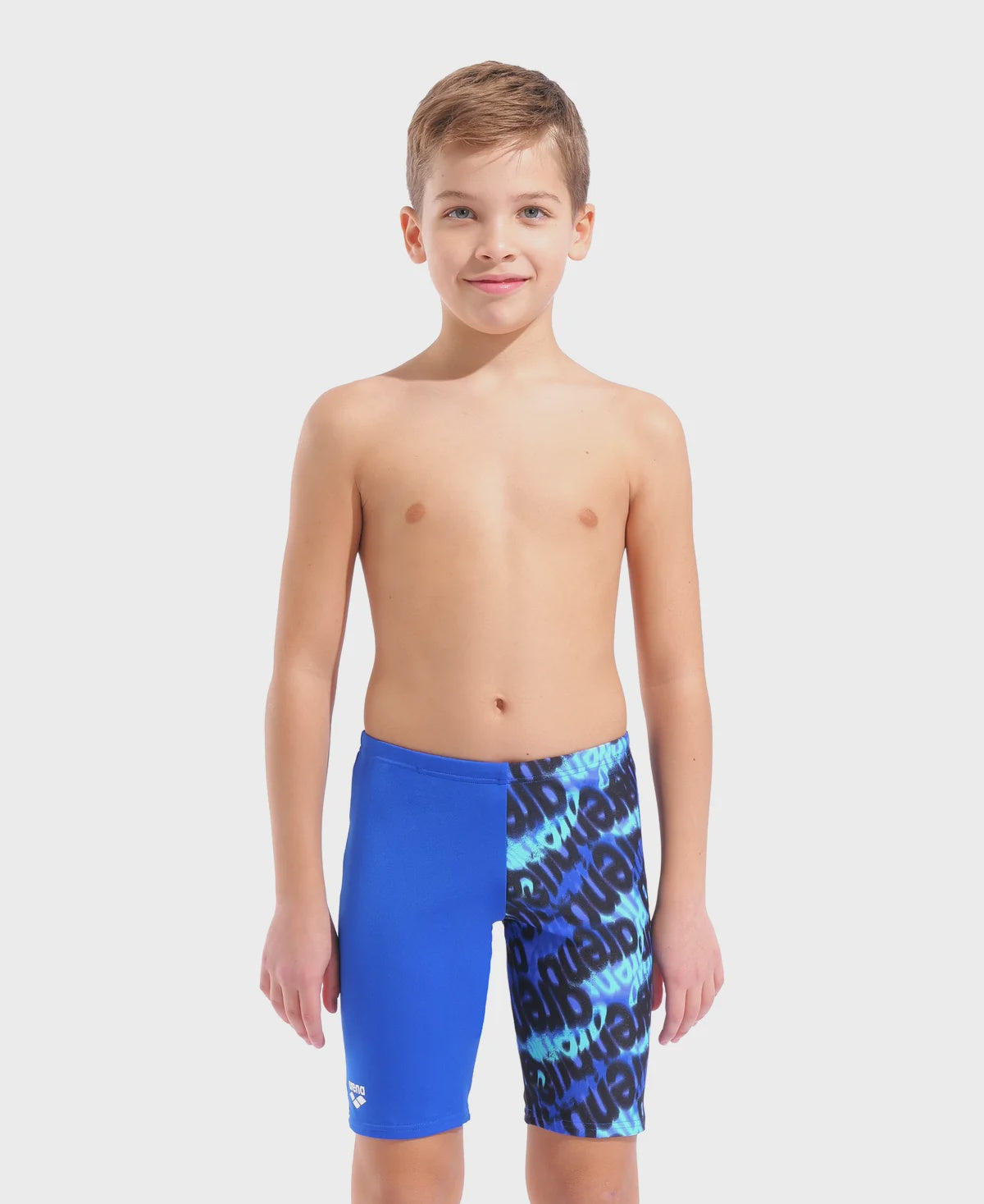 Boy's CrowdedSwim Jammer - Neon Blue Multi Arena
