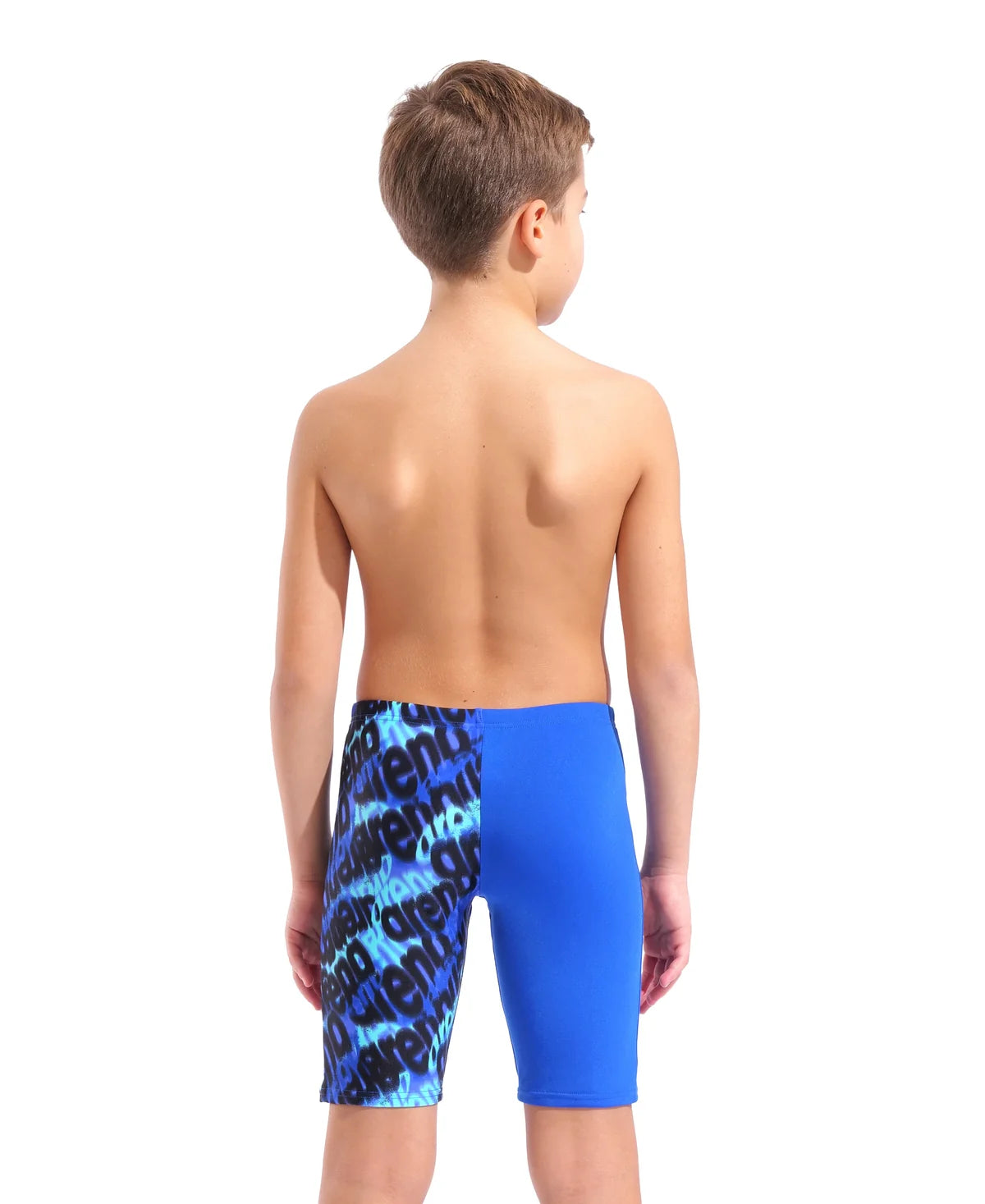 Boy's CrowdedSwim Jammer - Neon Blue Multi Arena