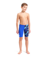Boy's CrowdedSwim Jammer - Neon Blue Multi Arena