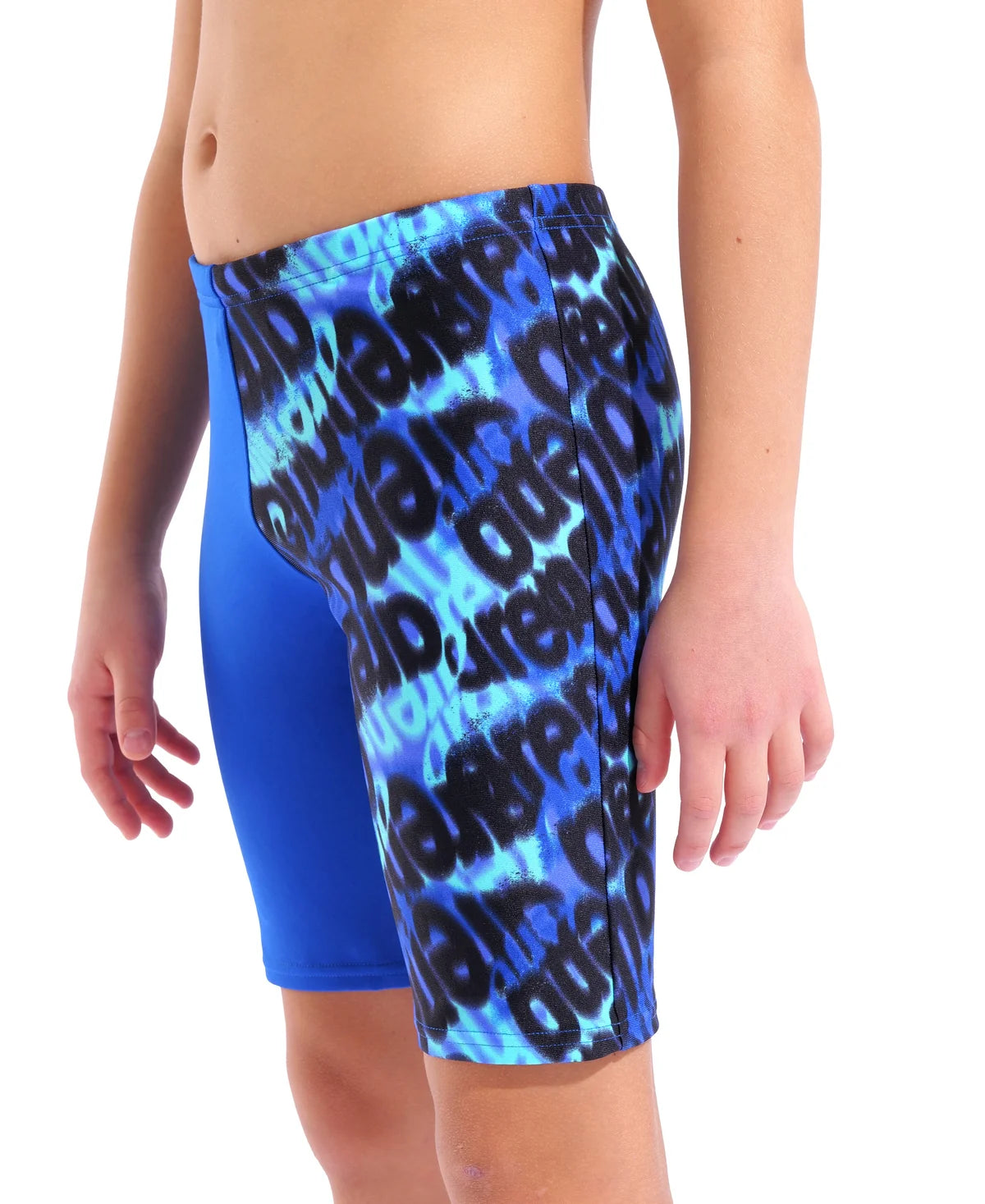 Boy's CrowdedSwim Jammer - Neon Blue Multi Arena
