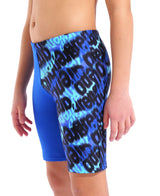 Boy's CrowdedSwim Jammer - Neon Blue Multi Arena