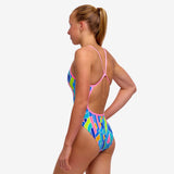 Girls Pillared Single Strap 1 Piece Swimsuit - Funkita