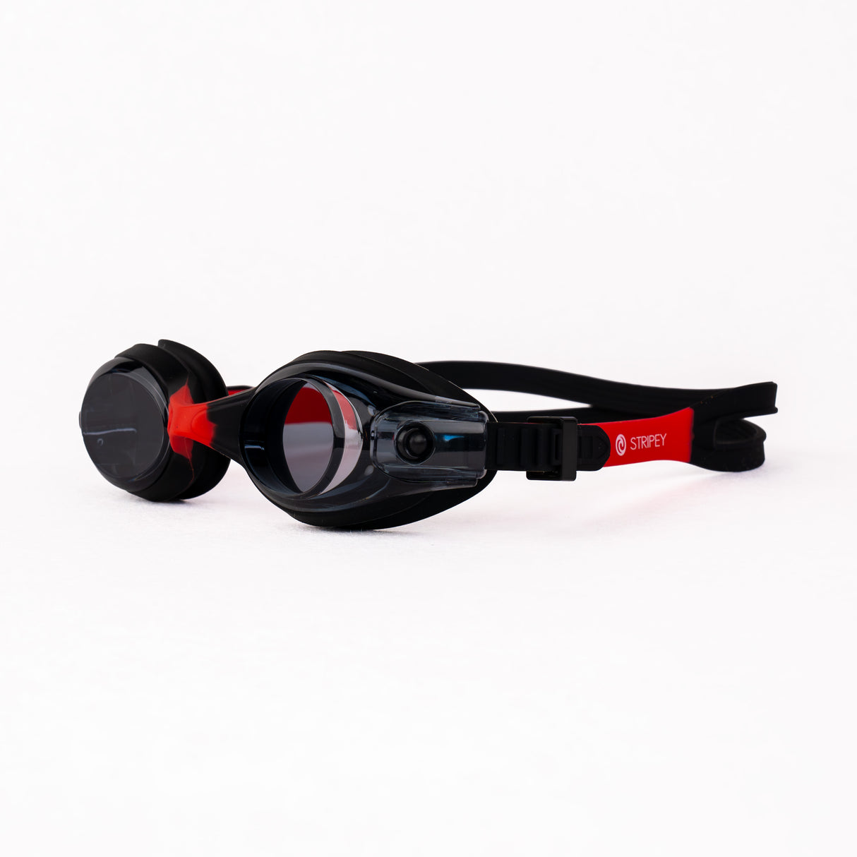 Stripey Junior Goggle Black-Red