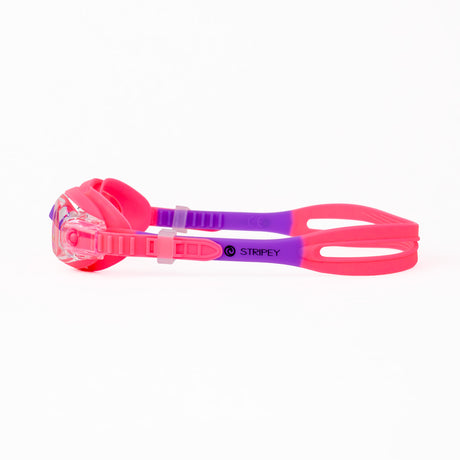 Stripey Junior Goggle Pink-Purple