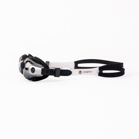 Stripey Junior Goggle Mirror Black-White