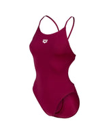 Girl's Swimsuit Lace Back Solid