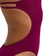 Girl's Swimsuit Lace Back Solid