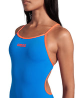 Girl's Swimsuit Lace Back Solid