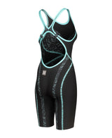 Women's Powerskin Primo SL Openback Racesuit Black-Teal  Arena