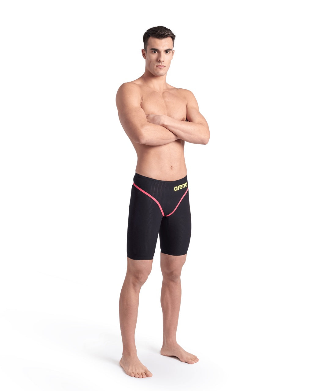 Men's Powerskin Carbon Core FX LE Racing Jammer - Black/Fluo Yellow Arena