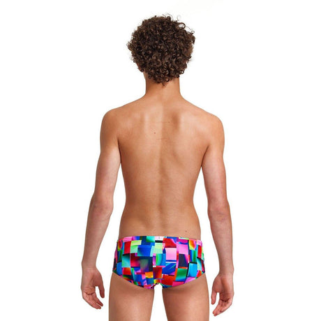 Boys Patch Panels Sidewinder Swim Trunks - Funky Trunks