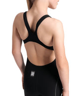 Girls Powerskin Impulso O/Back Racesuit - Black/Teal Arena