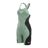 Speedo Women's Fastskin LZR Pure Intent 2.0 Openback Kneeskin - Country Green/Black/Iridescent
