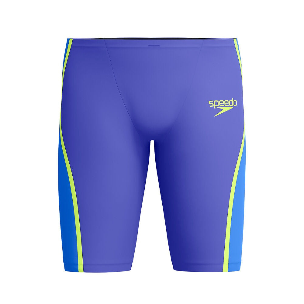 Speedo Men's Fastskin LZR Pure Intent 2.0 Racing Jammer - Deep Royal/Cobalt/Hyper Yellow
