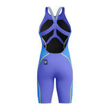 Speedo Women's Fastskin LZR Pure Intent 2.0 Openback Racing Kneeskin - Deep Royal/Cobalt/Hyper Yellow