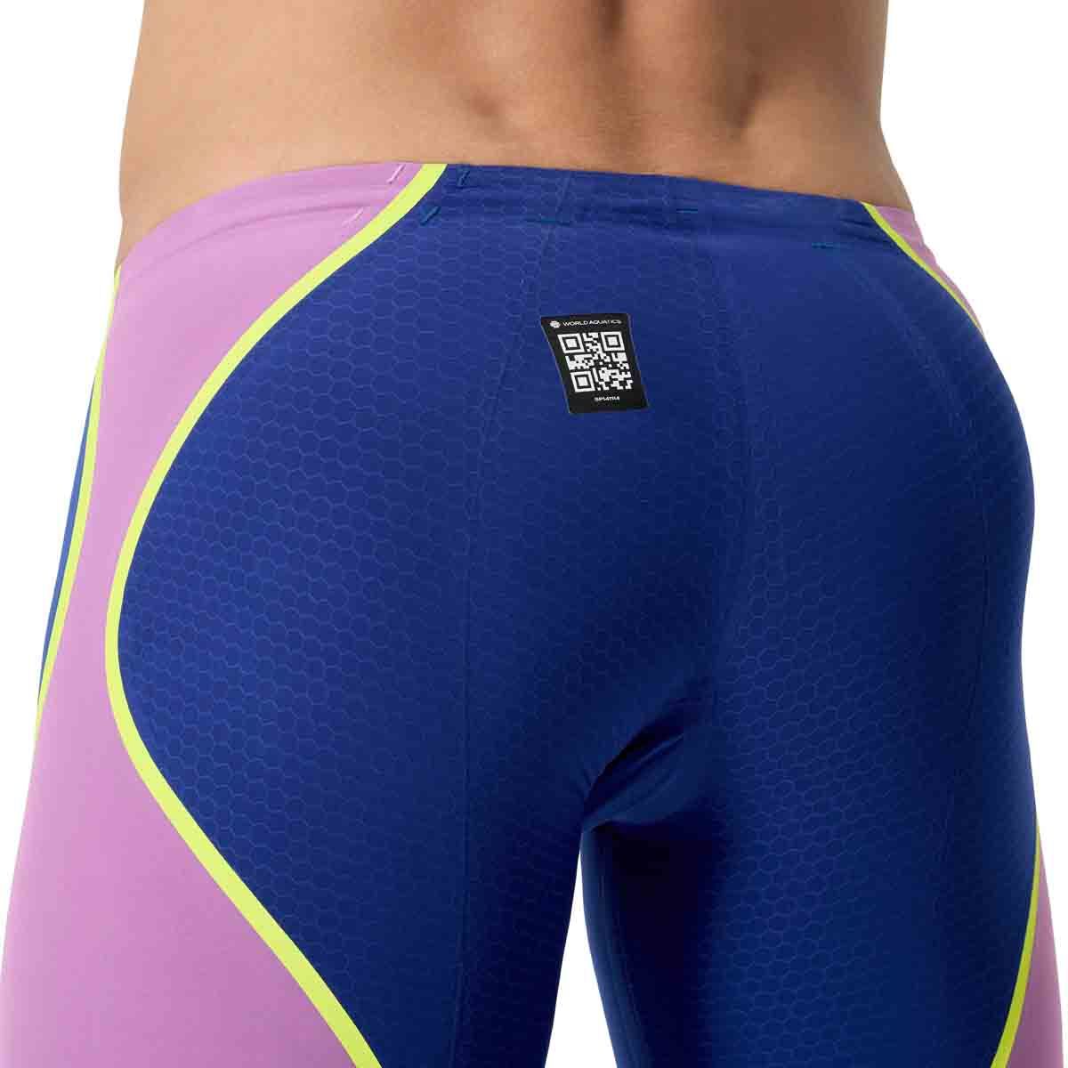 Men's Fastskin LZR Pure Intent 2.0 Racing Jammer - Noble Navy/Jelly/Hyper Yellow Speedo