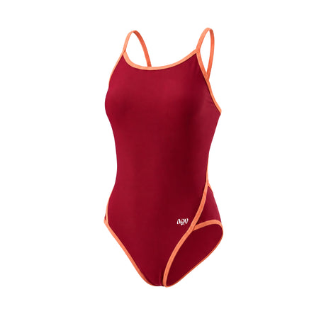 AQV Women's Essentials Thin Strap 1 Pce Swimsuit