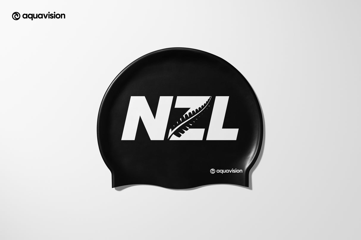 NZL Silicone Swim Cap - Aqua Vision