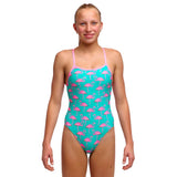 Girls Go Flamingo Single Strap 1 Piece Swimsuit - Funkita