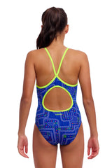 Girls Much Munchies Diamond Back 1 Piece Swimsuit - Funkita