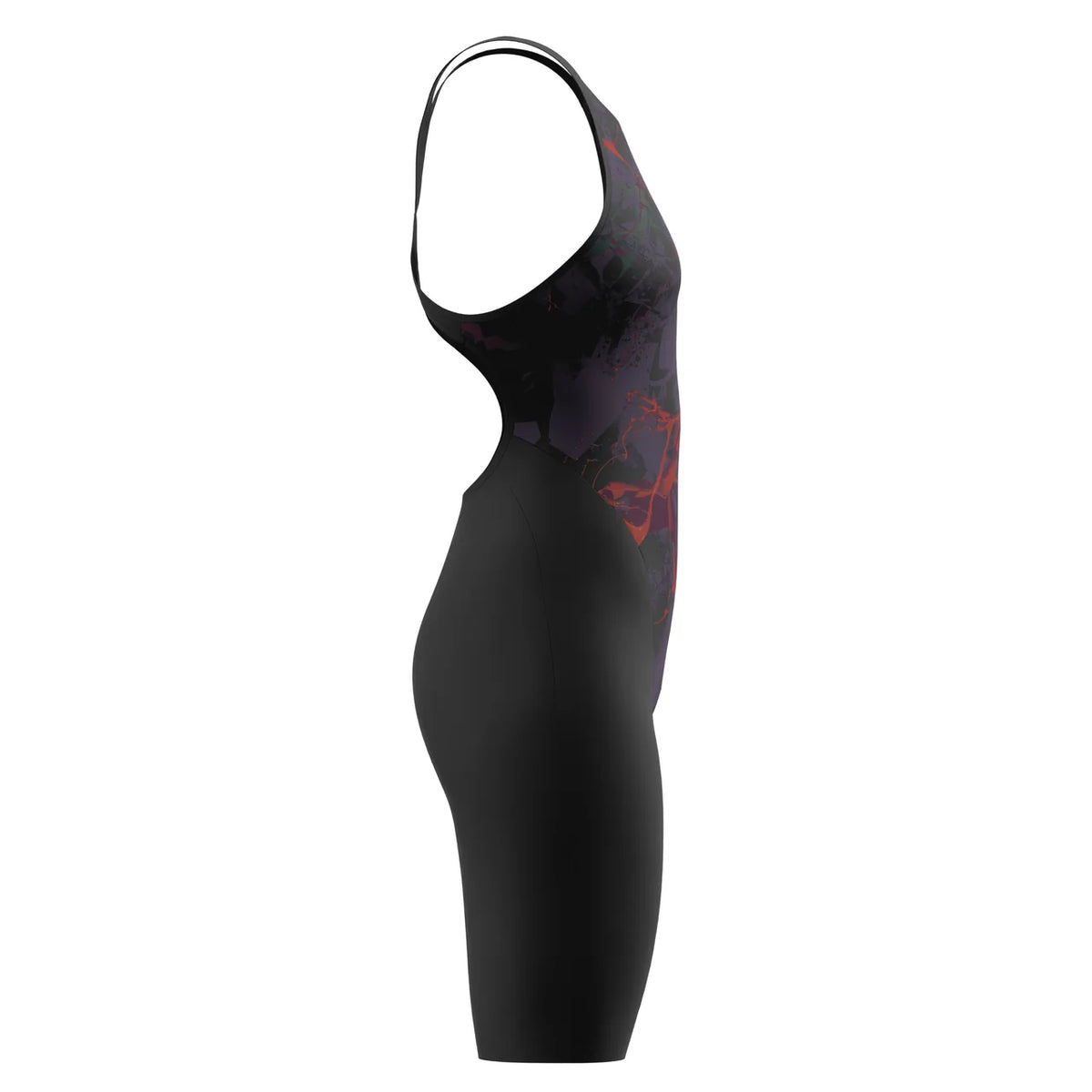 Women's Fastskin LZR Pure Valor 2.0 Openback Racing Kneeskin - Black/Ember Speedo