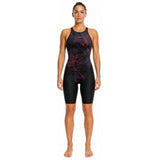 Women's Fastskin LZR Pure Valor 2.0 Openback Racing Kneeskin - Black/Ember Speedo