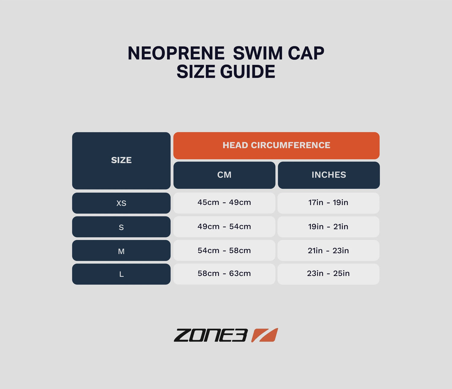 Neoprene Swim Cap Hi-Vis Orange Zone3