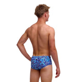 Boys Blue Bits Sidewinder Swim Trunks - Funky Trunks